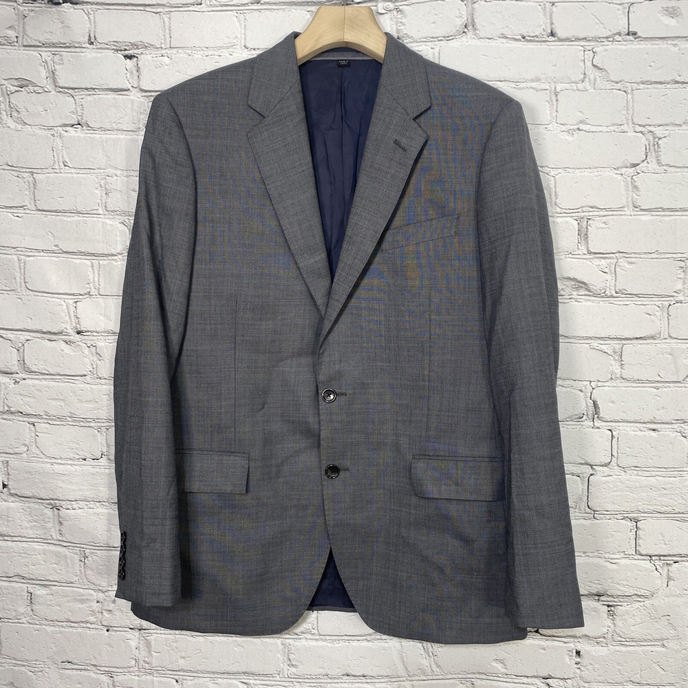 J.‎ Crew Ludlow Essential Slim Fit Suit Jacket 42R Stretch Four Season Wool Gray